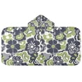 thumbnail image 5 of Yayeee Kids Hooded Towel with Hand Pockets Beach Soft Absorbent Bath Wrap 50 x 23.5 inch, Retro Floral Pattern, 5 of 5