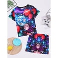 thumbnail image 4 of ATAIKU Summer Pajamas for Boys Astronaut Short Sleeve 2-Piece PJs Set Toddler Kid Comfy Sleepwear Size 3-12Y, 4 of 15