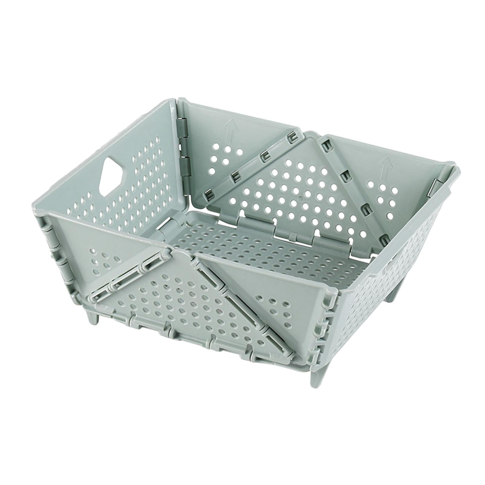 Small Folding Basket Fruit Vegetable Holder with Stand