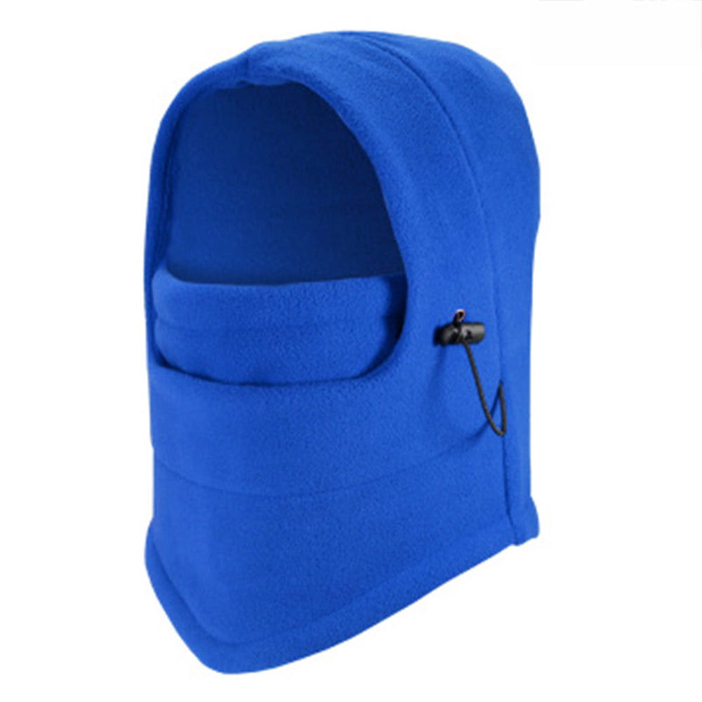 Opromo 6 in 1 Fleece Balaclava Windproof Ski Hooded Face Mask Winter Warm Hat 