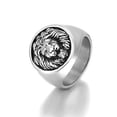thumbnail image 6 of K-KED Vintage Lion's Head Stainless Steel Men's Domineering Lion King Rings Size 6-13-13-Gold, 6 of 8