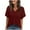Wine-womens tops, variant on FNFYFH Womens Summer Tops Short Petal Sleeve Shirts Fashion V Neck Dressy Casual Blouse