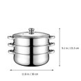thumbnail image 2 of Stainless Steel Stockpot for Home (Tree-Layer, Super Thick-30cm), 2 of 8