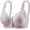 Dark Gray, variant on Comfy Bras for Women Front Closure Floral Lace Bras for Older Women, Front Closure Wireless Bras, Soft Convenient Push up Balconette Underwear Dark Gray 38/85