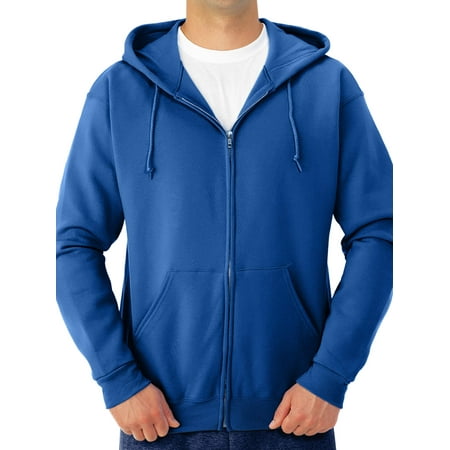 Big Mens Hoodie - Big Men’s Soft Medium-Weight Fleece Full Zip Hooded Jacket