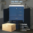 thumbnail image 4 of 30" Modern Bathroom Vanity, Wood Vanity Cabinet with Ceramic Countertop Sink and 3 Drawers, Sink Cabinet Combo with Soft-Closing Door, for Small Place, 4 of 9