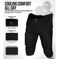 thumbnail image 2 of Exxact Sports Proline Youth Integrated Football Pants with 7 Flex Pads, Lightweight Football Practice Pants for Protection (YM, Black), 2 of 7