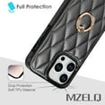 thumbnail image 6 of for iPhone 14 Pro Max Case Stand, Kickstand Mental Ring Elegant Luxury Leather for iPhone 14 Pro Max Case, Full Body Protection iPhone 14 Pro Max Case for Girls Women -Black, 6 of 14