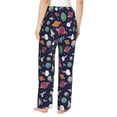 thumbnail image 3 of Uemuo Rocket Satellite Pattern Women's Wide Leg Palazzo Lounge Pants with Pockets Light Weight Loose Comfy Casual Pajama Pants-Large, 3 of 9