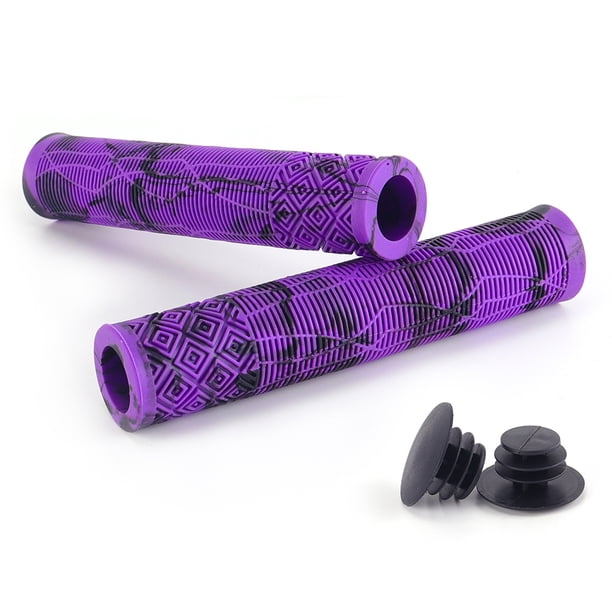 Puños de goma para manillar de bicicleta Puños suaves antideslizantes para manillar de 222 mm (azul)