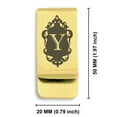 thumbnail image 2 of Stainless Steel Alphabet Letter Y initial Classic Slim Money Clip Credit Card Holder, 2 of 2