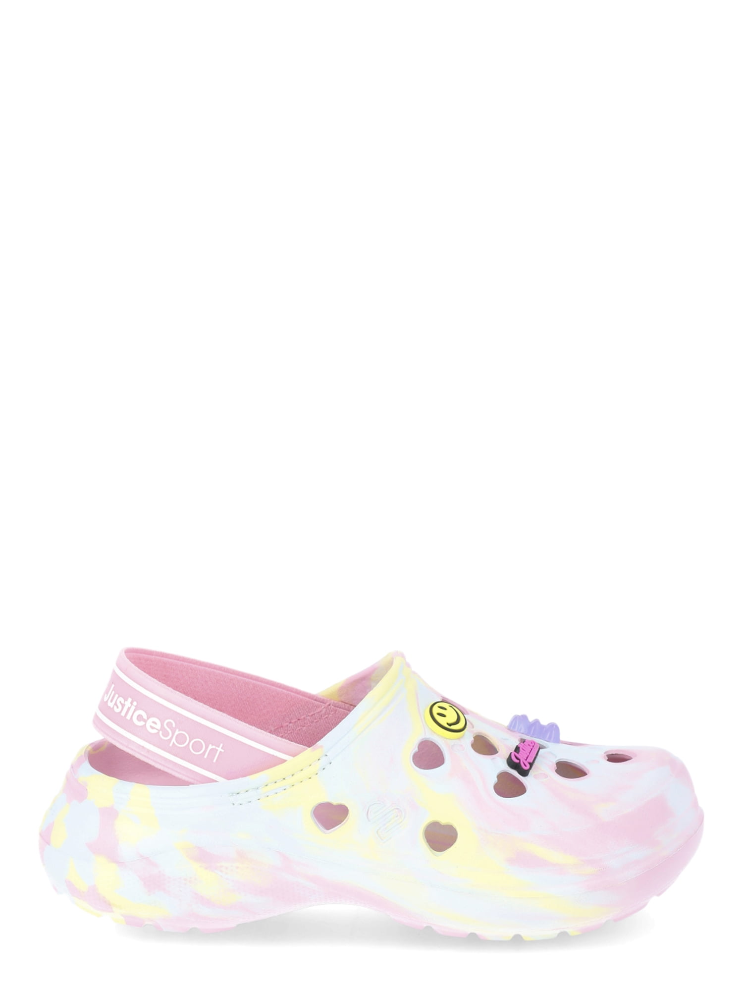 Justice Little Girls and Big Girls Clogs with Charms