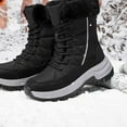 thumbnail image 3 of Earlde Men Women Snow Boots Comfortable Faux Fur Full Lined Black, 3 of 7