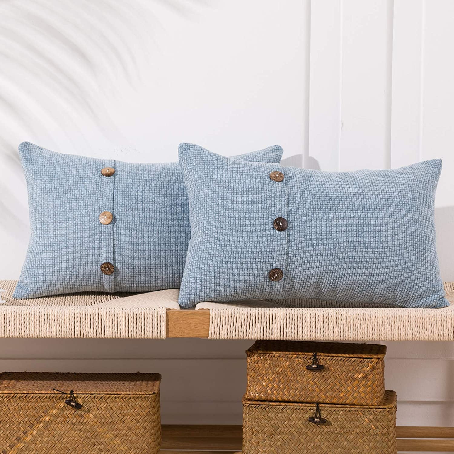 Baby blue lumbar pillow sale