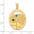 thumbnail image 3 of Ss/Gold Plated Sterling Silver/Gold-Plated 2 Birthstone With Ss Bezel Family Pendant (34 X 25) Made In United States -Jewelry By Sweet Pea, 3 of 6