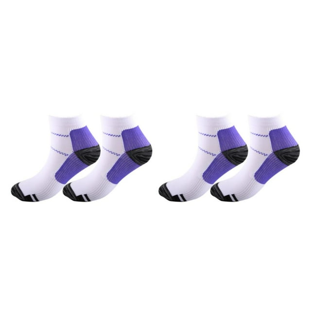 kurtrusly 1/2/3/5 2 Pcs/ensemble Chaussettes de Compression pour Femmes Performance et Réduction de la Fatigue Soulage Violet P/M 2 Pcs