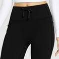 thumbnail image 4 of RYRJJ Women's Bootcut Yoga Pants with Pockets High Waist Workout Bootleg Flare Yoga Pants Tummy Control Stretch Leggings(Black,S), 4 of 7