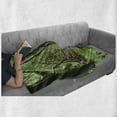 thumbnail image 5 of Rainforest Soft Flannel Fleece Throw Blanket, Roosevelt Elk in Rainforest Wildlife National Park Washington Antlers Theme, Cozy Plush for Indoor and Outdoor Use, 60" x 80", Green Brown, by Ambesonne, 5 of 5