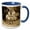 Blue/White, variant on 3drose, Late 1800s Horse Drawn Fire Company Sepia 2, 15oz Two-tone Yellow Mug