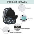 thumbnail image 4 of Police and Radio Black Pattern Backpack for School, Cute School Bag with Adjustable Shoulder Straps and Padded Back, 15.3"x11"x7.1", 4 of 5