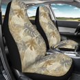 thumbnail image 4 of FUIALDOLG Tropical Leaf Vehicle Seat Covers, Pack of 2 Breathable Polyester Front Seat Cover for Sedan and SUV Auto Interior, 4 of 11
