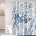 thumbnail image 2 of Summer Shower Curtain 72x84inches, Sea Snail Shower Curtains for Bathroom Hotel Stall Coral Leaves Plants Waterproof Fabric Shower Curtain Set with Hooks, 2 of 6