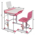 thumbnail image 3 of BaytoCare 31.5" Kid's Learning Table Larger Desktop Tiltable Students' Study Desk and Chair Set Gray w/ Reading Stand, 3 of 8