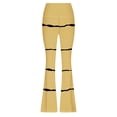 thumbnail image 6 of QATAINLAV High Waist Leggings for Women Flare Yoga Pants Compression Workout Bell Bottoms Trendy Stripe Printed Flared Trousers 2024 Fall Outfits Yellow M, 6 of 8