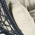 thumbnail image 6 of LeisureMod Hanging Swing Chair Two-Person Seater Egg Chair Black Frame in Teardrop Design with Armrest Removable Zippered Washable Polyester Cushion Cover for Indoor and Patio Recluse Collection, 6 of 11