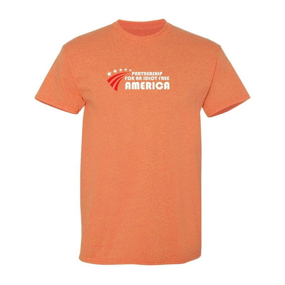 Partnership For An Idiot Sarcastic Humor Graphic Tee Mens Gift Novelty Funny T Shirt