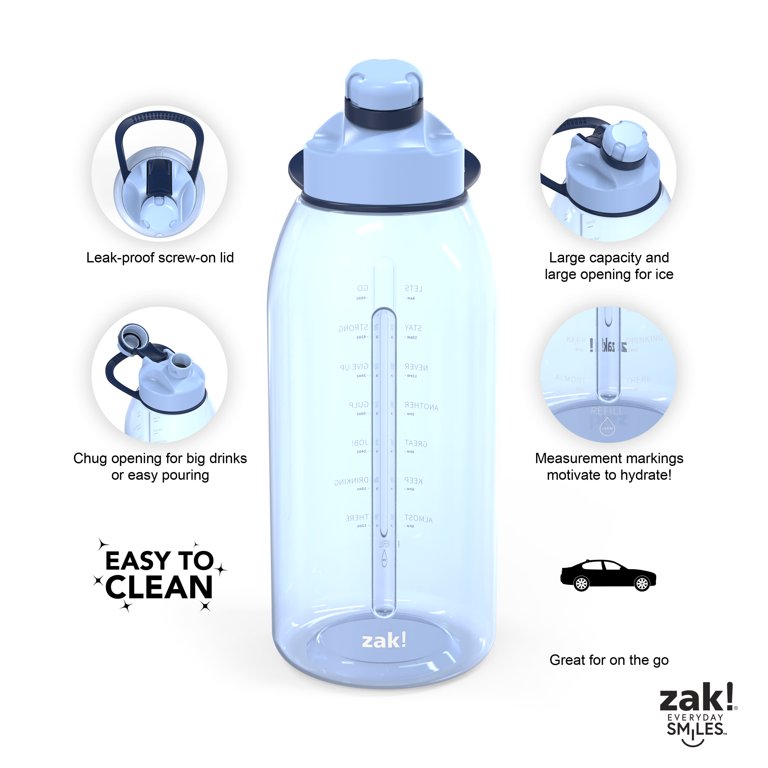 zak! Everyday Smiles Leak-Proof (64 oz) Water Bottle – Twin