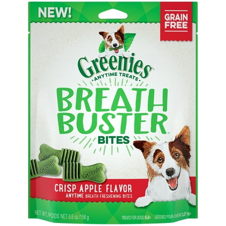 Greenies Breath Buster Bites Dog Treats, Crisp Apple Flavor, 5.5 oz. Pack