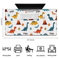 thumbnail image 5 of Long Mouse Pads for Desk,White Dinosaurs Volcanoes Names Pattern Desk Mats on Top Of Desks, Desk Mouse Pad Extra Large with 3mm Non-Slip Base and Stitched Edge for Gaming,Office,Work,Home 47.3"x23.6", 5 of 6