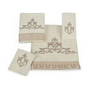 Monaco Embroidered Hand Towel - Ivory