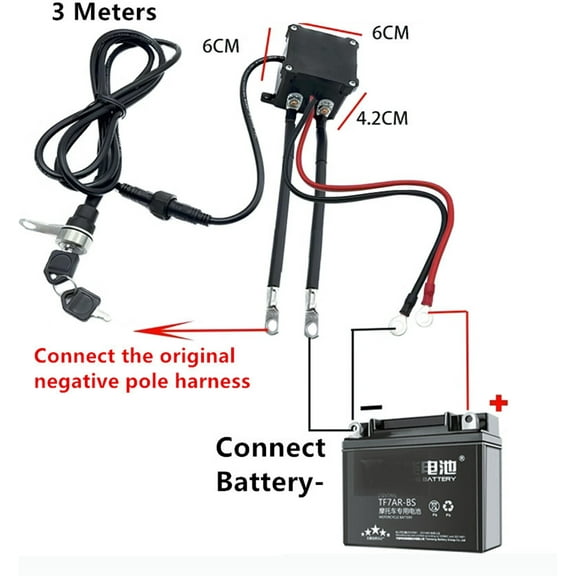 FYUU 8V-16V Motorcycle Battery Disconnect Cut Off Isolator Master Switches Keys