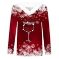 thumbnail image 4 of Patlollav Christmas Tops for Ladies,Womens Plush Tops Long Sleeve Slim Fitting Bottom T-Shirt Gift, 4 of 6