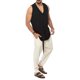 thumbnail image 4 of Txlixc Chaleco de cuerpo masculino, cuello V sólido sin mangas Txlixc moda, 4 of 6