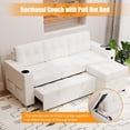 thumbnail image 5 of Danolapsi Sofa Bed,2 in 1 Pull Out Couch Bed with Storage Space and Arms,Sleeper Sofa with Pull Out Bed,L-Shaped Sofa Couch Bed,1 USB-A, 1 Type-C,Linen Sectional Sofa for Living Room（ship in 2 boxes）, 5 of 9