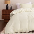 thumbnail image 3 of Sleep Zone Seersucker Ruffled Duvet Cover Set Twin/Twin XL, Soft Breathable Bedding Set, Wrinkle Resistant, Modern Textured, All Season Use (Beige, Twin/Twin XL), 3 of 13