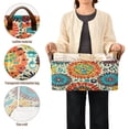 thumbnail image 5 of 2 Pack Collapsible Storage Bins Fabric Shelf Baskets with Handles Closet Organizer Colorful Bohemian Geometry 16.9x11.4x7.7, 5 of 8