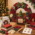 thumbnail image 4 of 3D Fabric Poke Wreath DIY Kit, Christmas Wreath DIY Kits for Adults | 3D Fabric Poke Art Craft Kit, Beginner-Friendly Holiday Wreath Making Kit & Door Decor, Christmas Decorations, 4 of 7