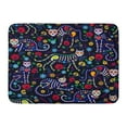 thumbnail image 1 of SIDONKU Colorful Day Calavera Cats and Sugar Skills for Dia De Los Muertos Dead Pattern Doormat Floor Rug Bath Mat 23.6x15.7 inch, 1 of 1