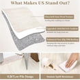 thumbnail image 4 of Washable Area Rug 6x9 Rugs for Living Room Low Pile Scalloped Bedroom Rug Non Slip Stain Resistant Dining Room Area Rug Neutral Soft Rugs for Office, Nursery, Kids Room, Beige, 4 of 8