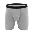 thumbnail image 4 of Wancir Men Solid Color Compression Shorts Stretchy Knee Length Sport Active Shorts Gym Workout Underwear, 4 of 4