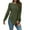 Army Green, variant on Dyfzdhu Sweaters for Women Casual Loose Fit Long Sleeve Solid Color Crewneck Side Slit Knit Sweater Pullover Tops