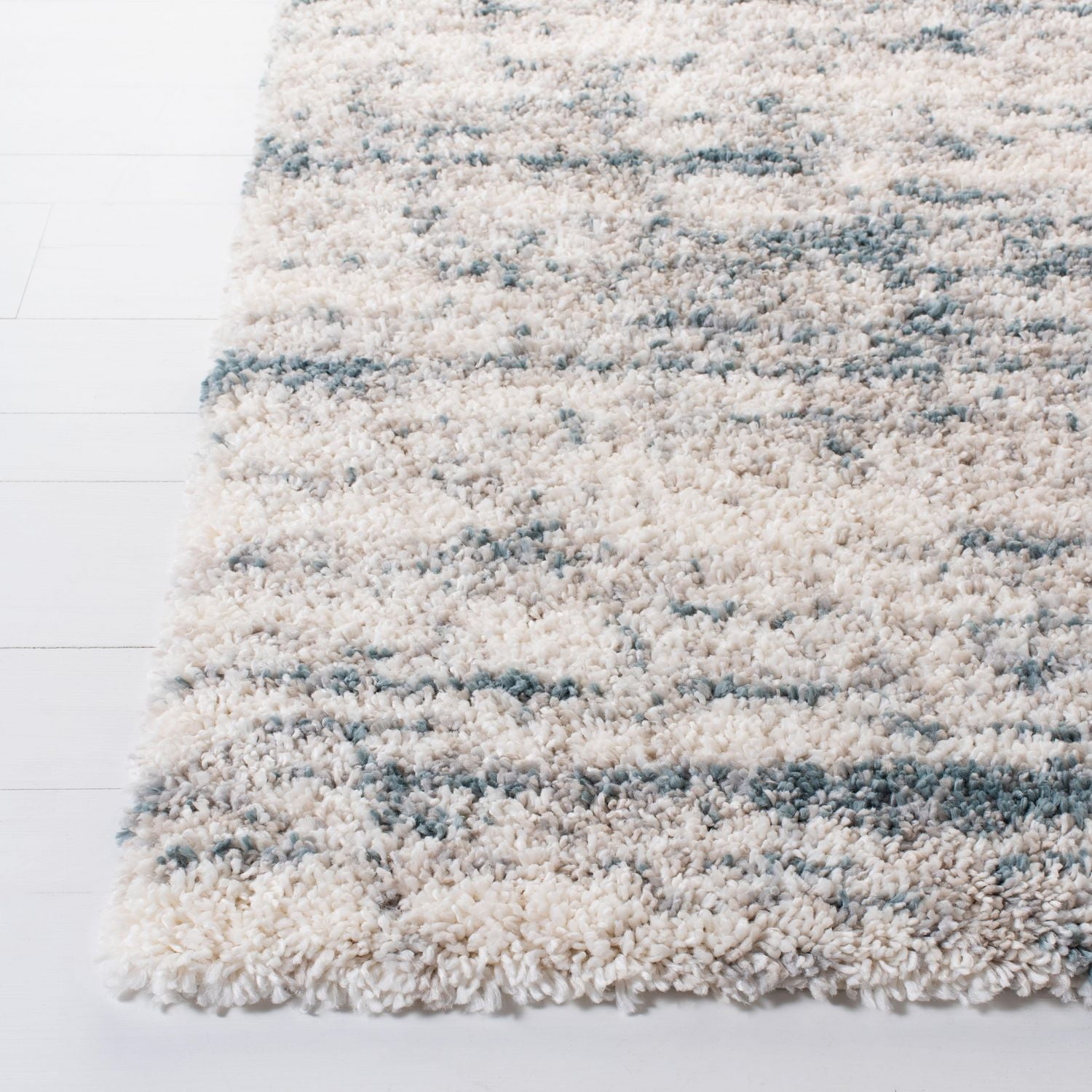 SAFAVIEH Fontana Einri Distressed Abstract Plush Shag Area Rug