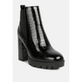 thumbnail image 2 of Foxy Faux Leather Croc Chelsea Boots, 2 of 11