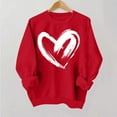 thumbnail image 4 of VgaVtl Long Sleeve Women Sweatshirts Red Valentines Womens Plus Size Tops Lightweight Pullover Holiday Heart Print Tops, 4 of 4