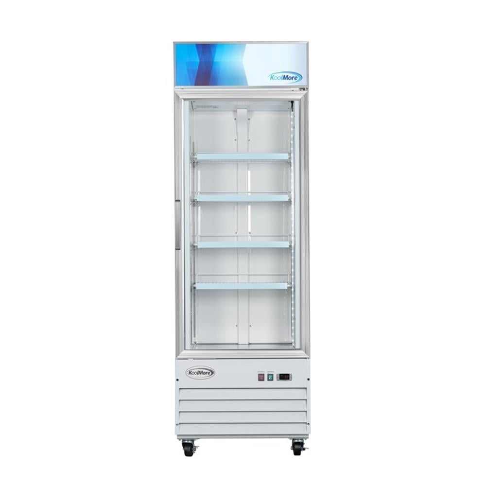 Pemberly Row 27" 1-Door Display Merchandiser Freezer 13 cu. ft. in White