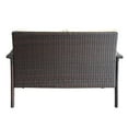 thumbnail image 3 of Hilary Outdoor Wicker Loveseat with Weather Resistant Cushions, Brown and Tan, 3 of 6